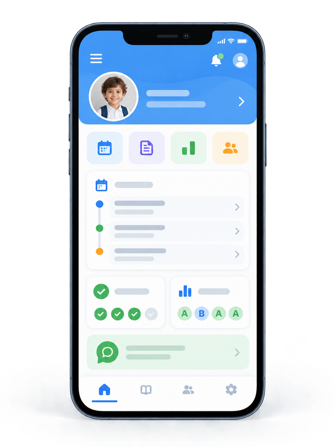 Aplicativo SmartGestion para pais e responsáveis